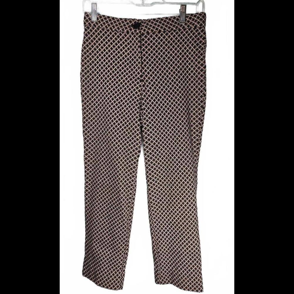 Max Studio‎ Women's Patterned Pants Black and White Size 6